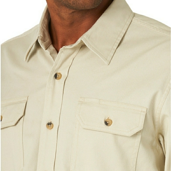 Wrangler Long Sleeve Solid Twill Shirt - Picture 3 of 6